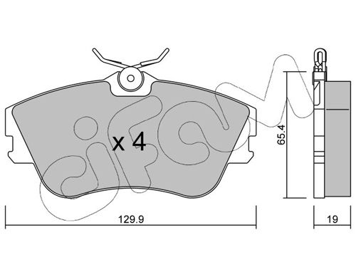 Brake Pad Set, disc brake 822-164-0