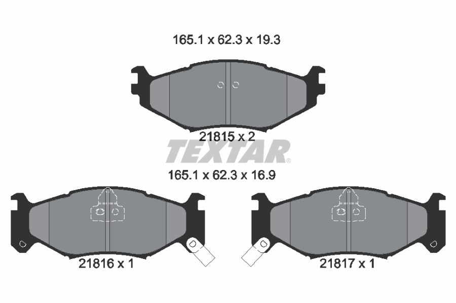 Brake Pad Set, disc brake 2181501