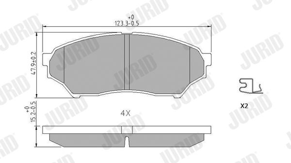 Brake Pad Set, disc brake 572499J