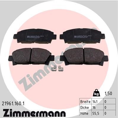 Brake Pad Set, disc brake 21961.160.1