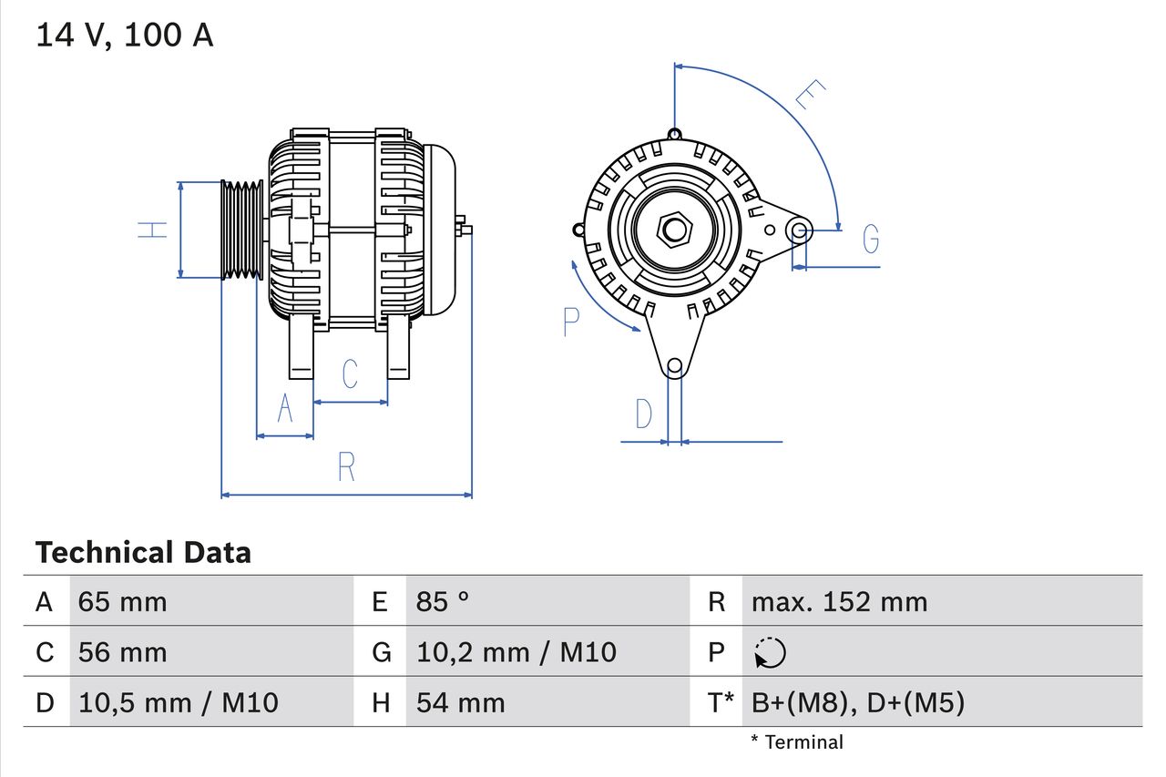 Alternator 0 986 047 270