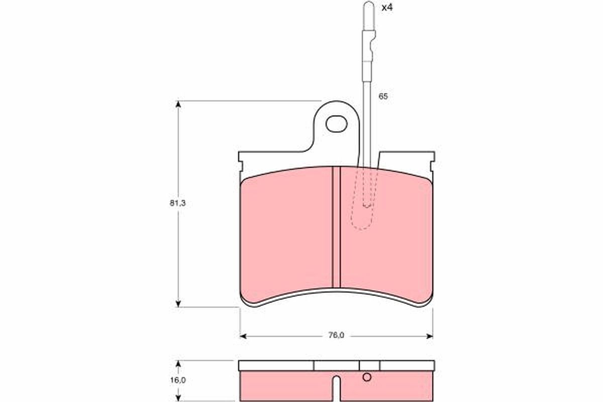 Brake Pad Set, disc brake GDB287