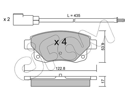 Brake Pad Set, disc brake 822-681-0