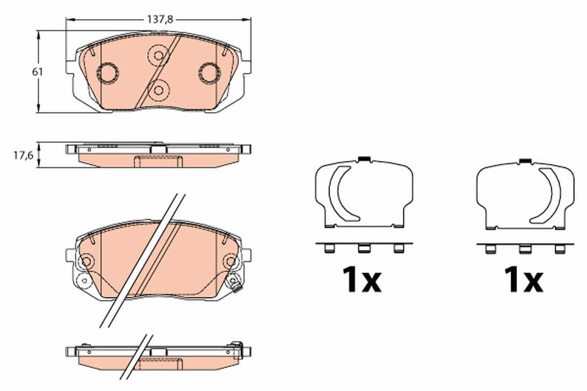 Brake Pad Set, disc brake GDB3642