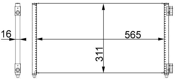 AC 373 000S MAHLE BEHR kondenzátor, klíma