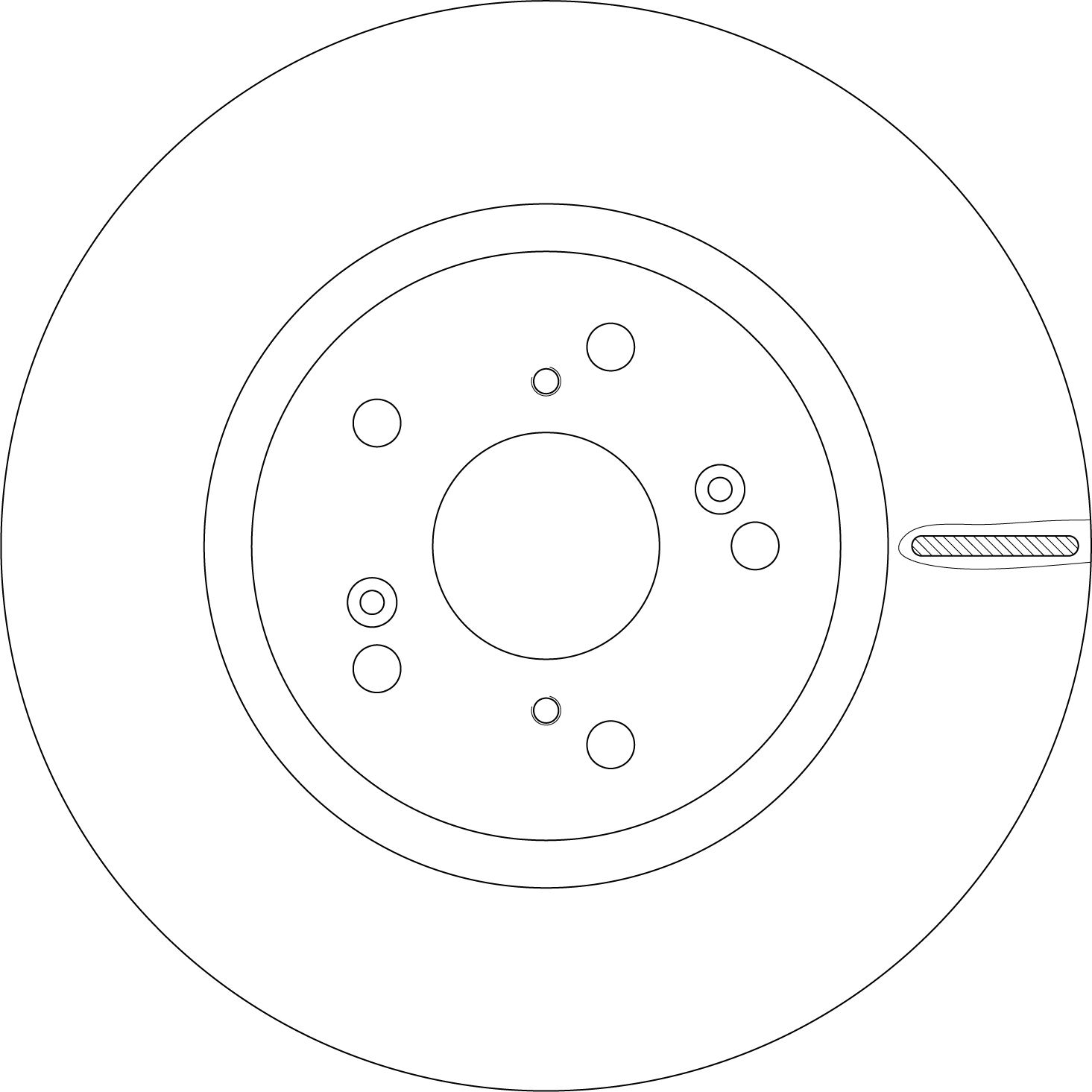 DF8734S BYD ATTO 3 Extended 2021-on Brake Disc Front Axle - TecDoc Only