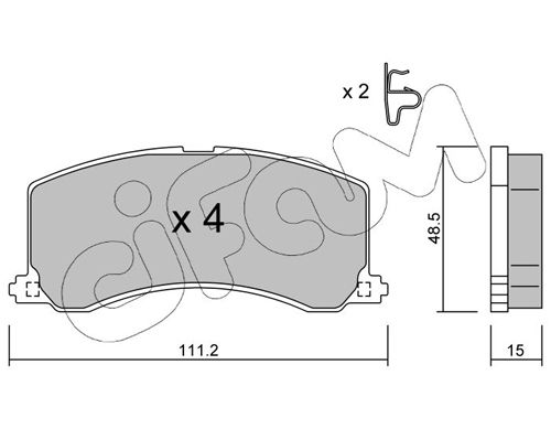 Brake Pad Set, disc brake 822-248-0