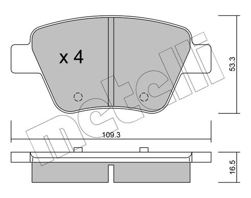 Brake Pad Set, disc brake 22-0889-0