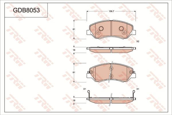 TRW DISC BRAKE PADS - TecDoc Only