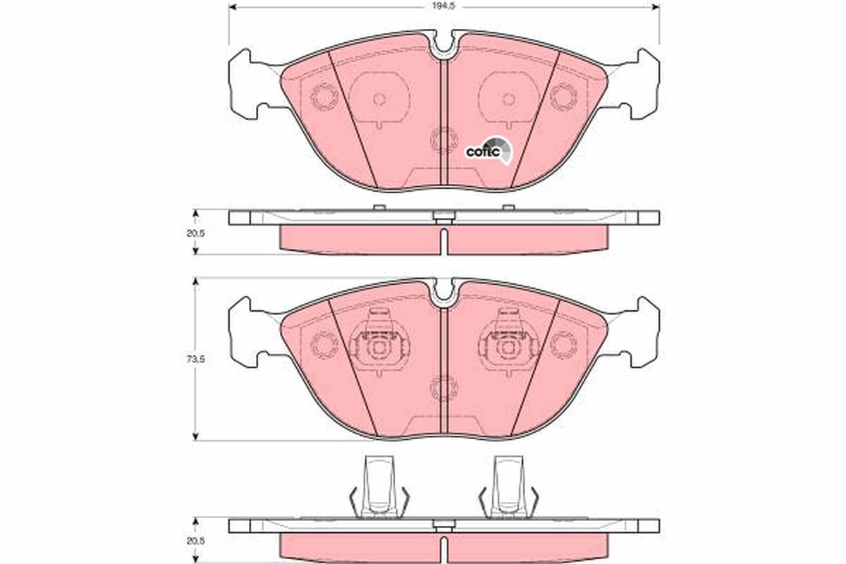 Brake Pad Set, disc brake GDB1285