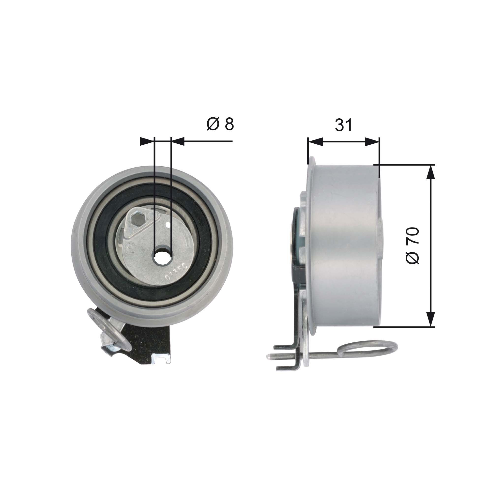 Tensioner Pulley, timing belt T43135