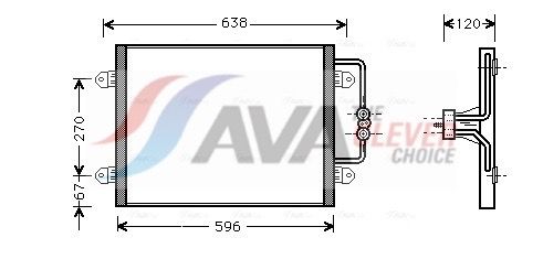 AVA QUALITY COOLING RTA5256 - Kondensator, Klimaanlage ** CLEVER FIT **