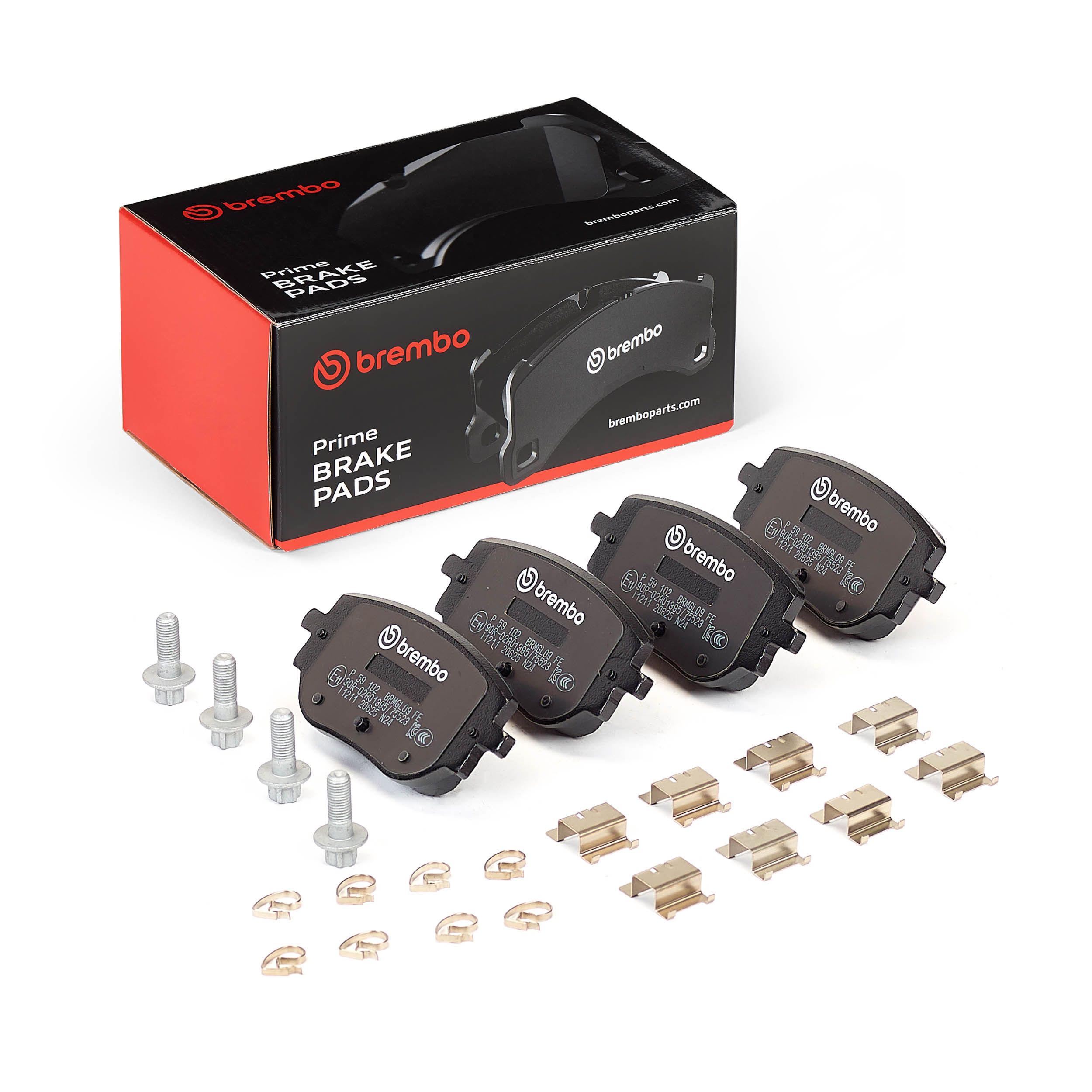 BREMBO P 59 102 - Bremsbelagsatz, Scheibenbremse PRIME LINE