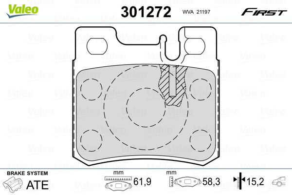 Brake Pad Set, disc brake 301272