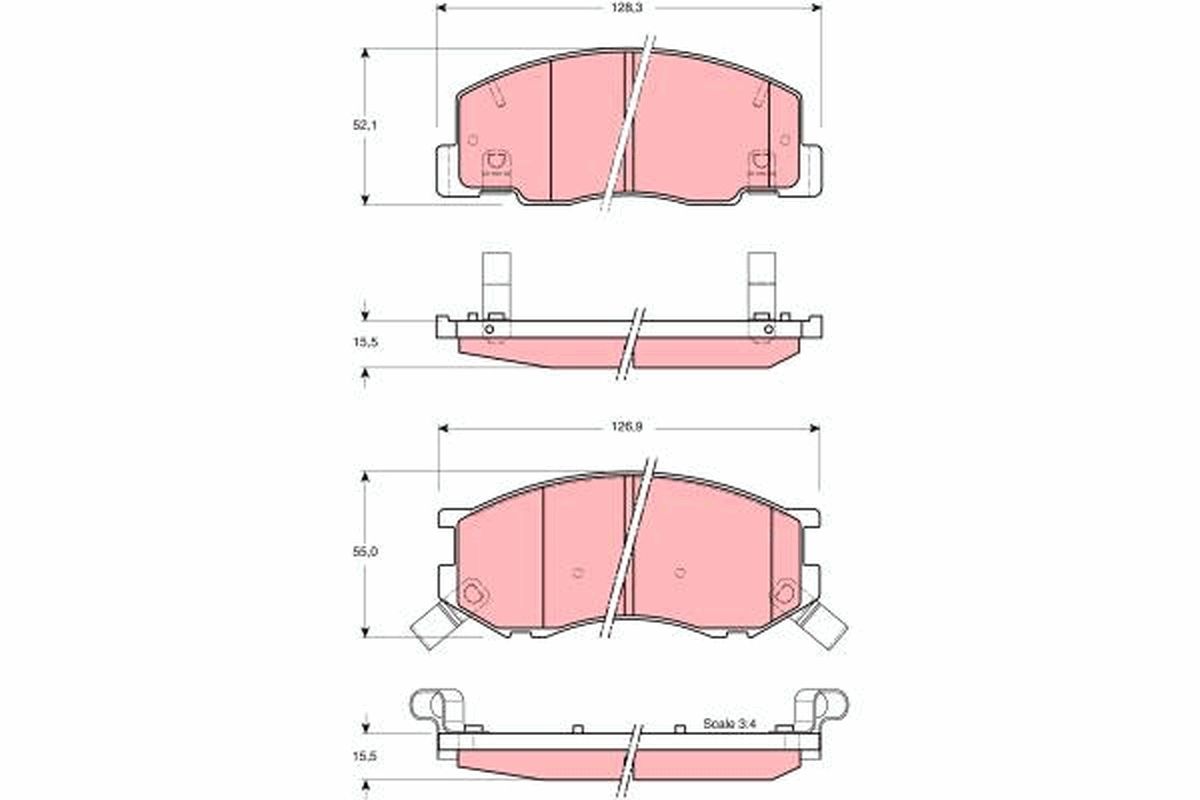 Brake Pad Set, disc brake GDB3157