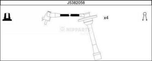 J5382058 NIPPARTS gyújtókábel készlet