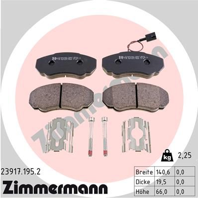 Brake Pad Set, disc brake 23917.195.2