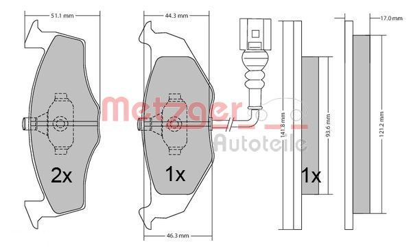 Brake Pad Set, disc brake 1170479