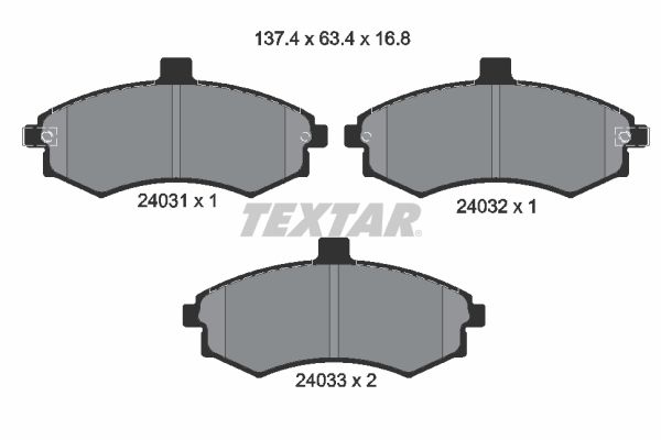 Brake Pad Set, disc brake 2403101