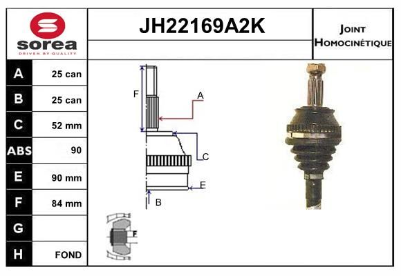 KIT CV JOINT AVEC KR053 - CROMA