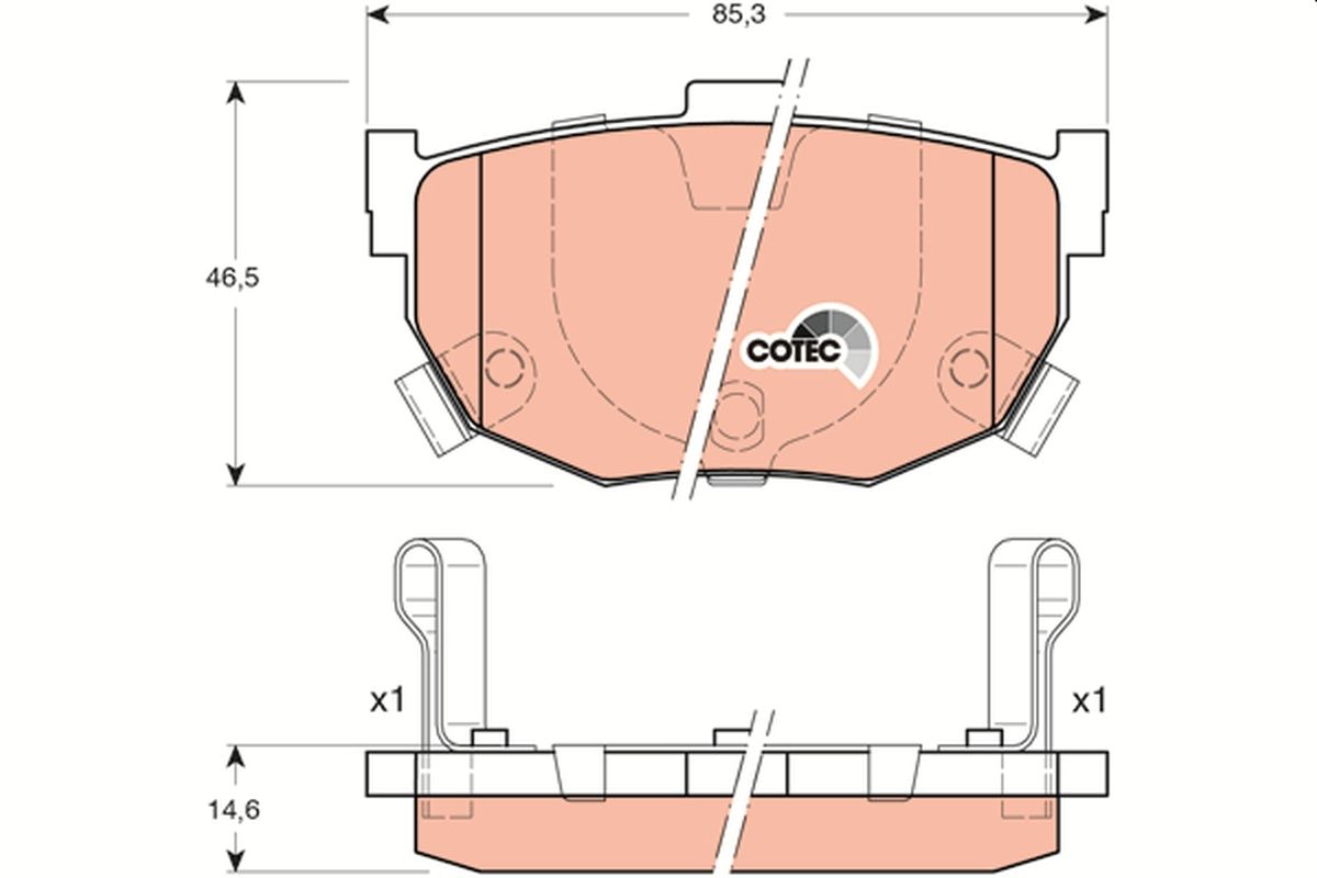 Brake Pad Set, disc brake GDB3170