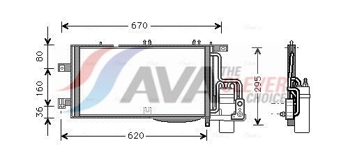 OLA5370D AVA QUALITY COOLING ** CLEVER FIT ** kondenzátor, klíma