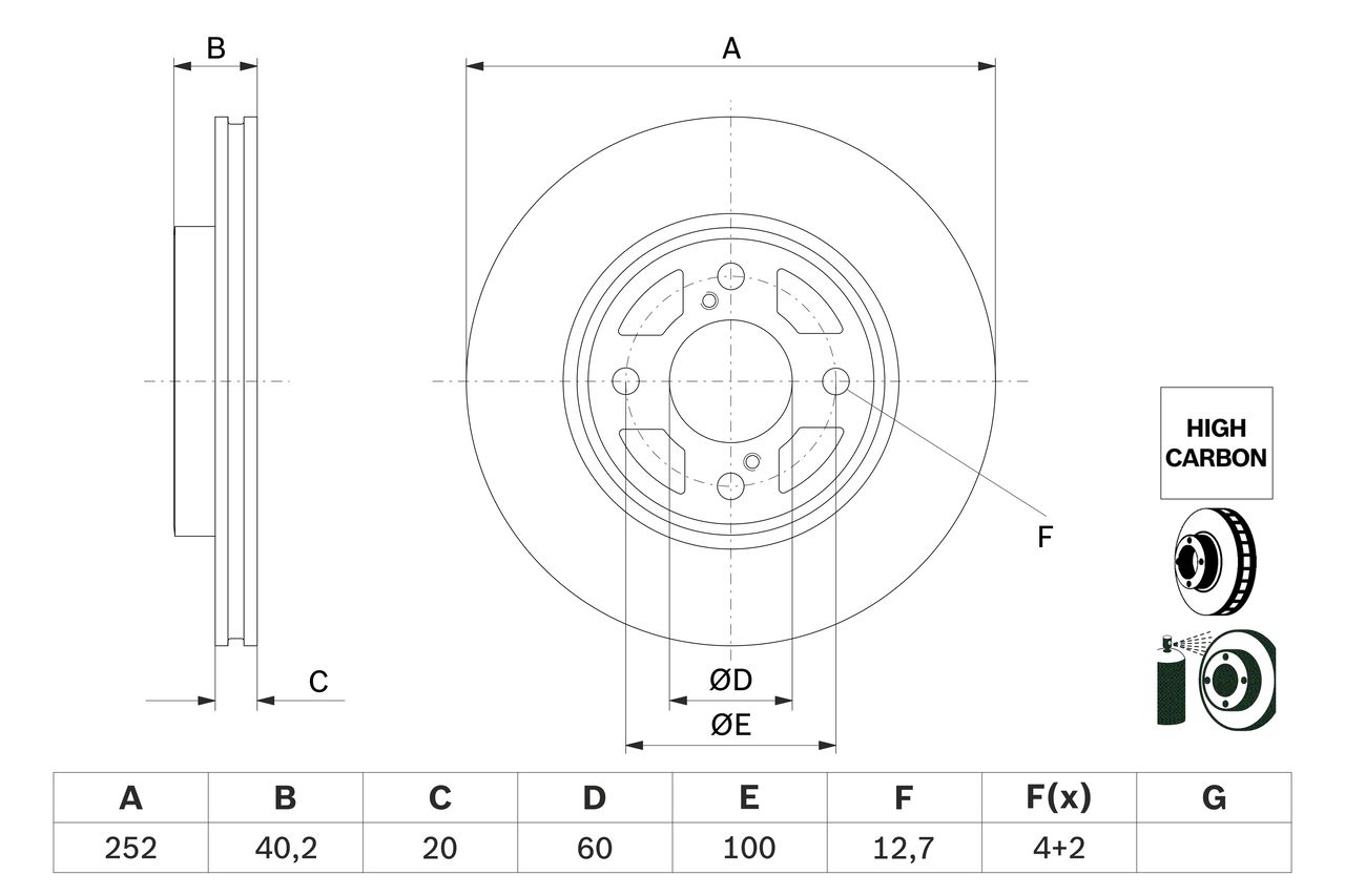 Brake Disc 0 986 479 F37