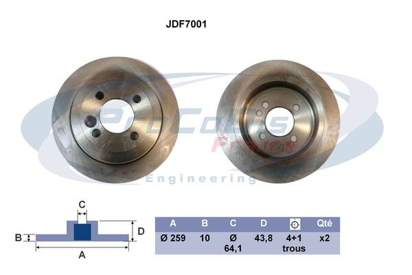 DISQUES DE FREIN JEU DE 2