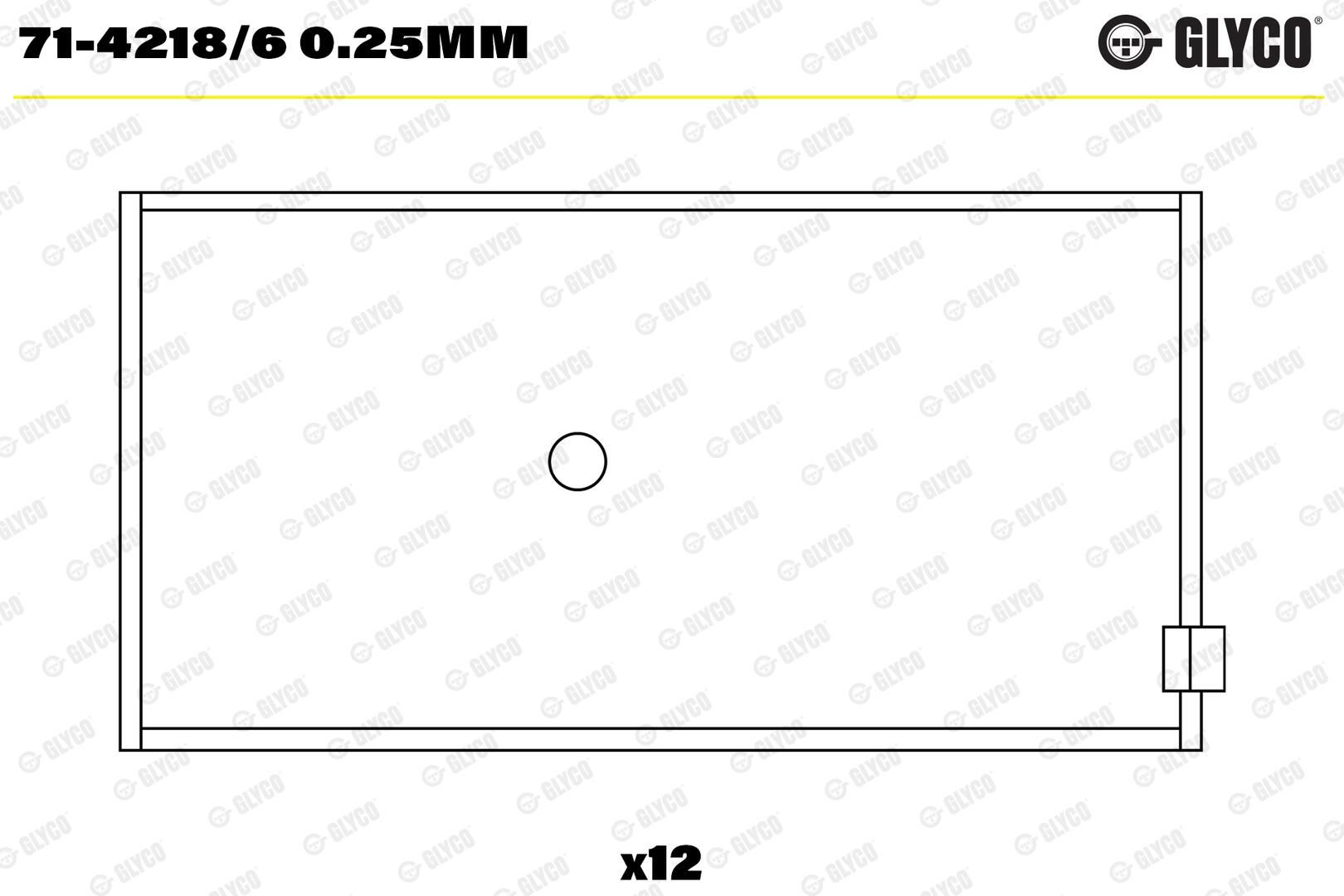 GLYCO 71-4218/6 0.25mm - Pleuellager