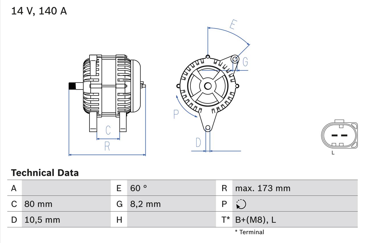 BOSCH 0 986 049 950 Alternator