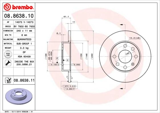 Brake Disc 08.8638.11