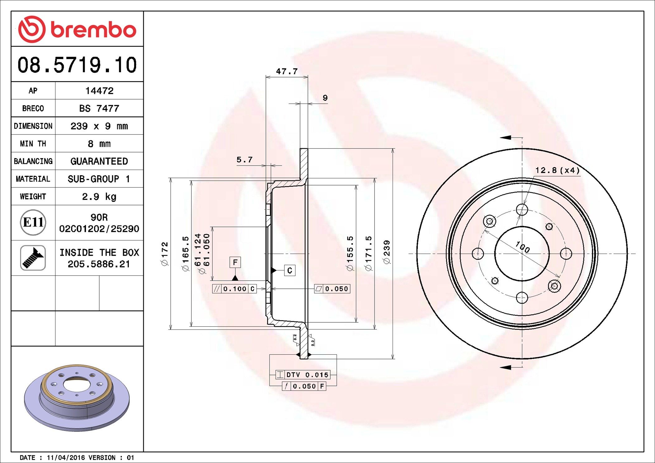 HONDA CIVIC DJ 99-00 (RR) - TecDoc 1