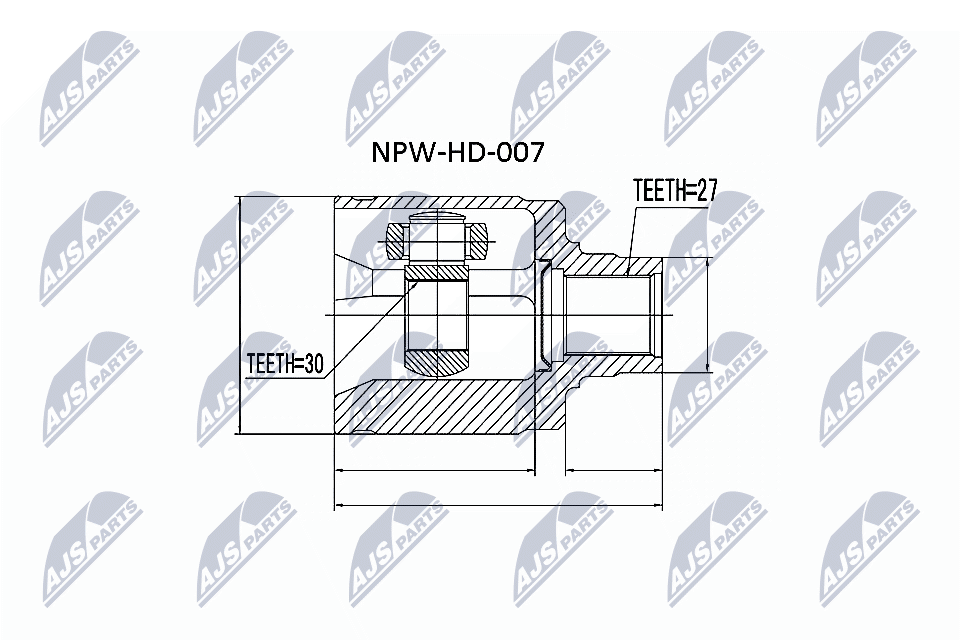 NTY NPW-HD-007 - Gelenksatz, Antriebswelle