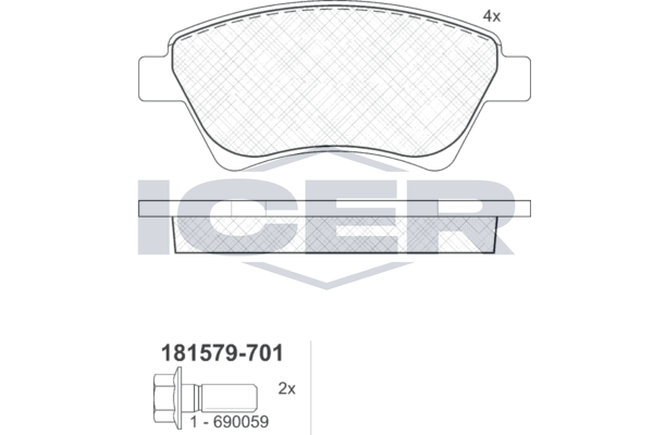 181579-701 ICER fékbetétkészlet, tárcsafék