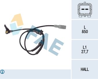 Sensor, wheel speed 78087