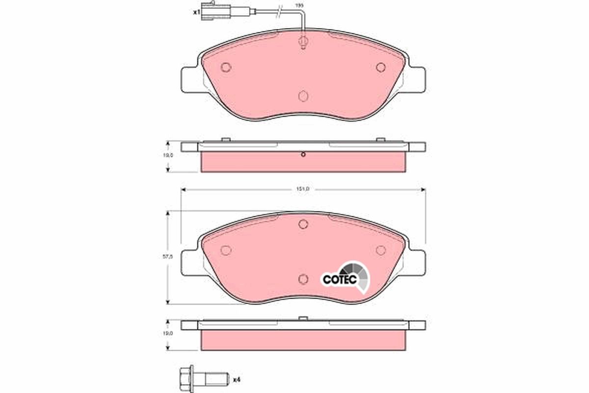 Brake Pad Set, disc brake GDB1484