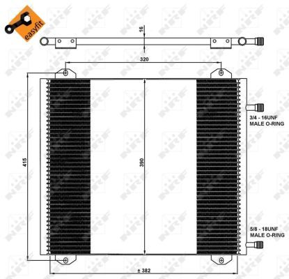 NRF 35785 Condenser, air conditioning
