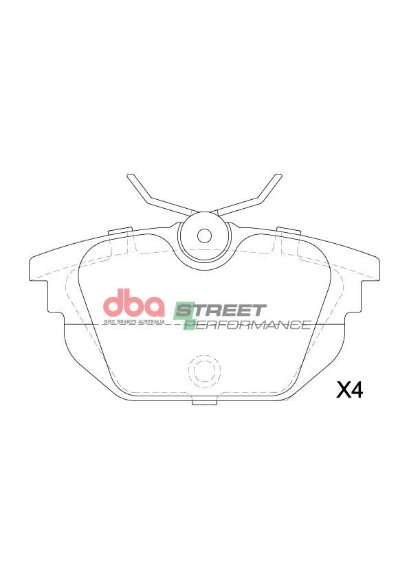DBA  SP PERFORMANCE  BRAKE PADS [ ALFA GTV V6 SPIDER 1998 - 2006 R ] - TecDoc Only