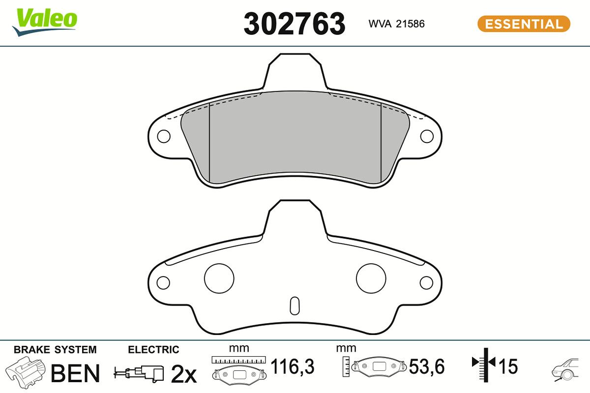 Bremsbelagsatz, Scheibenbremse