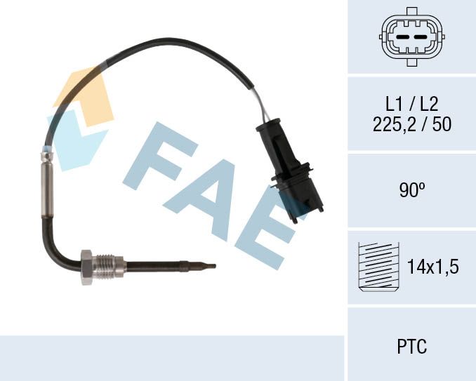 Sensor, Abgastemperatur