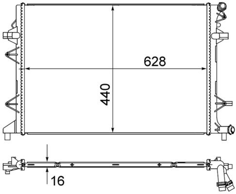 Radiator, engine cooling CR 855 000S