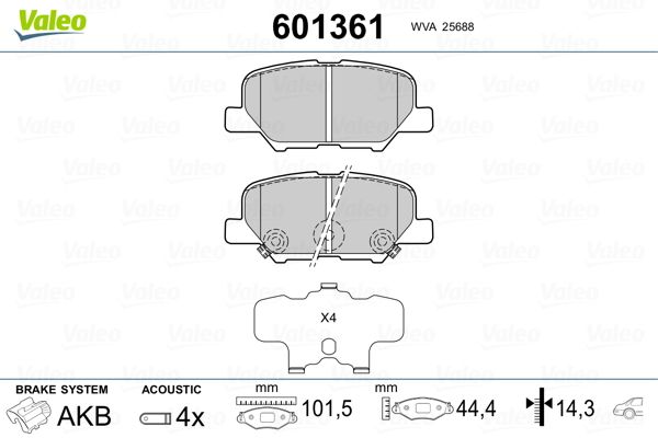 Brake Pad Set, disc brake 601361