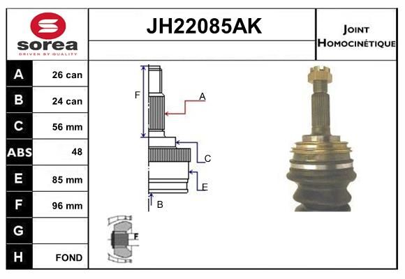 KIT CV JOINT AVEC KR078 - CELICA