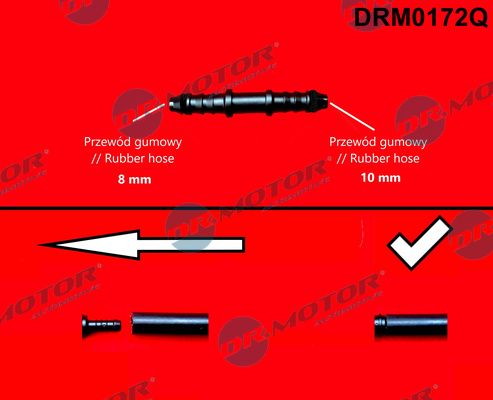 Dr.Motor Automotive DRM0172Q Hose Connector, fuel hose