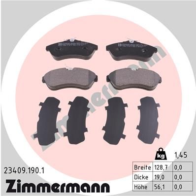 Brake Pad Set, disc brake 23409.190.1