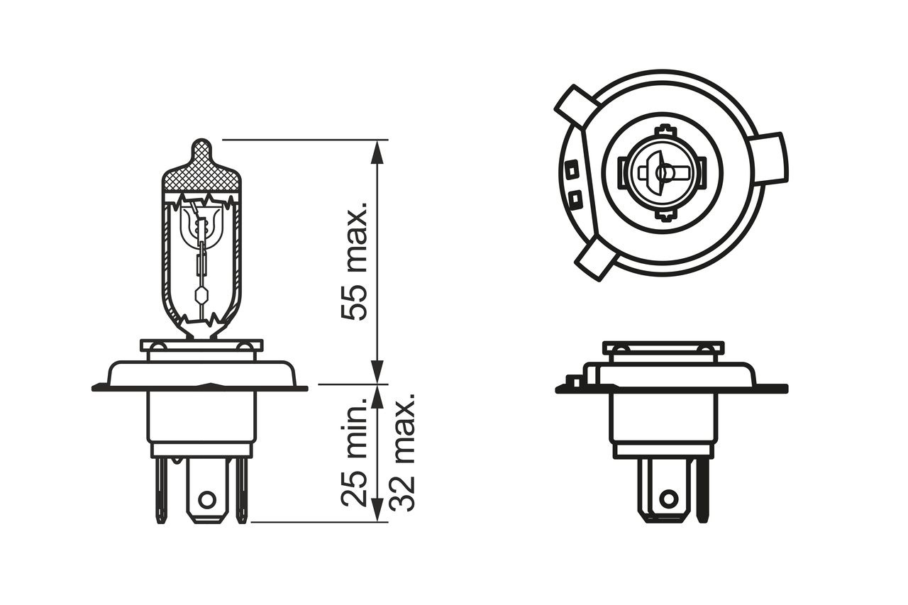 Gl&uuml;hlampe, Hauptscheinwerfer