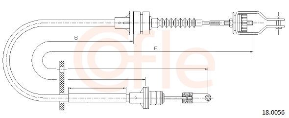 Cable Pull, clutch control 18.0056