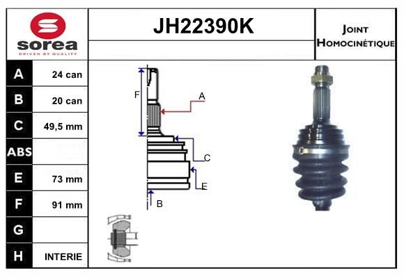 KIT CV JOINT AVEC KR066 - C1