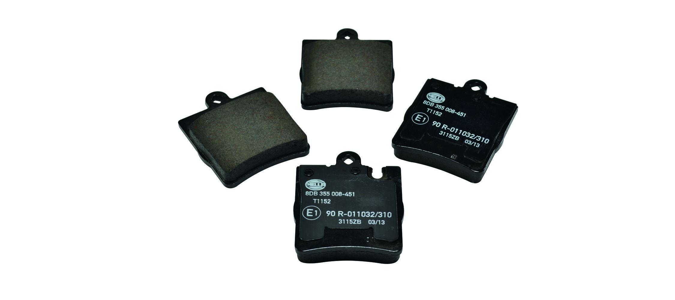 HELLA 8DB 355 008-451 - Bremsbelagsatz, Scheibenbremse