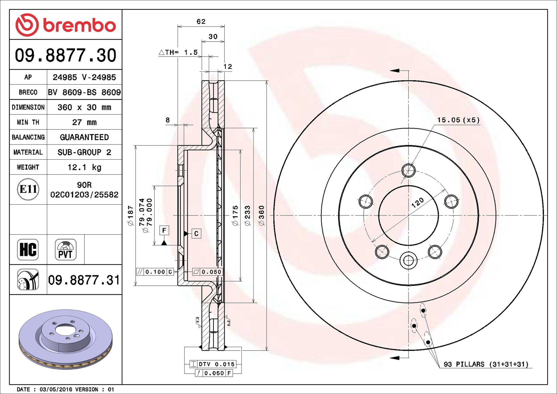 LAND ROVER DISCOVERY SD4 16-20 (FRT) - TecDoc 1